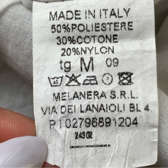 Melenara Women’s Dressy Cardigan Size Medium Grey Cream Lace Snaps Made in Italy - Picture 10 of 11